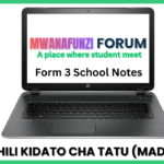 Notes za Kiswahili Kidato cha Tatu (Mada Zote)