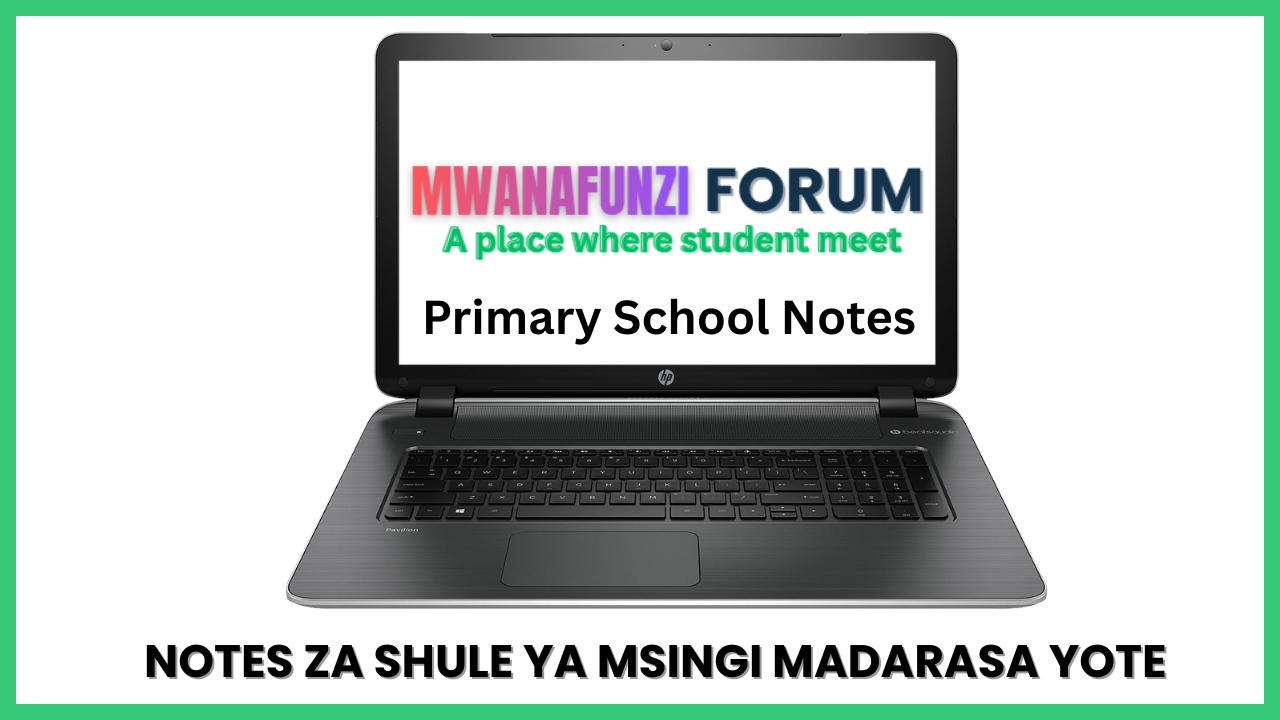 Notes za Shule ya Msingi Madarasa Yote (Swahili Medium)