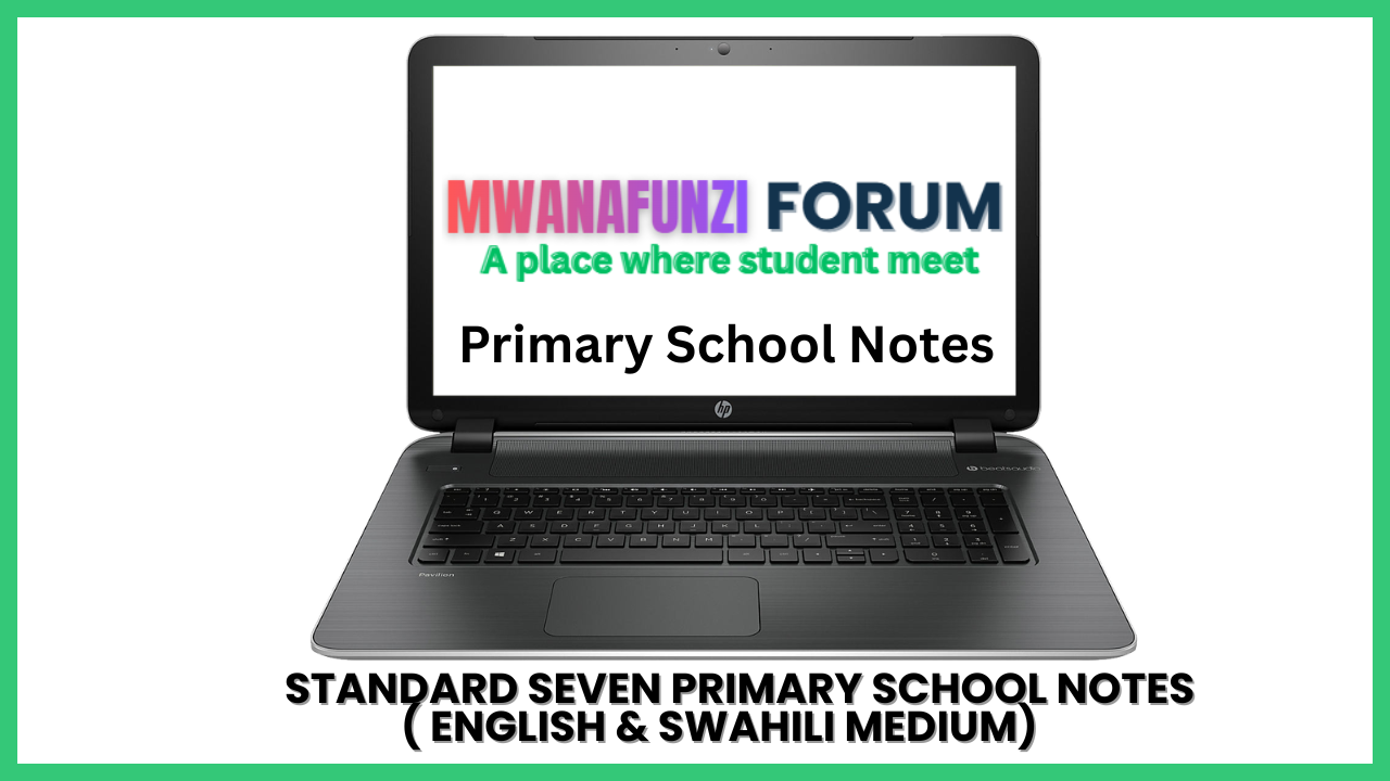 Standard Seven Primary School Notes ( English & Swahili Medium)